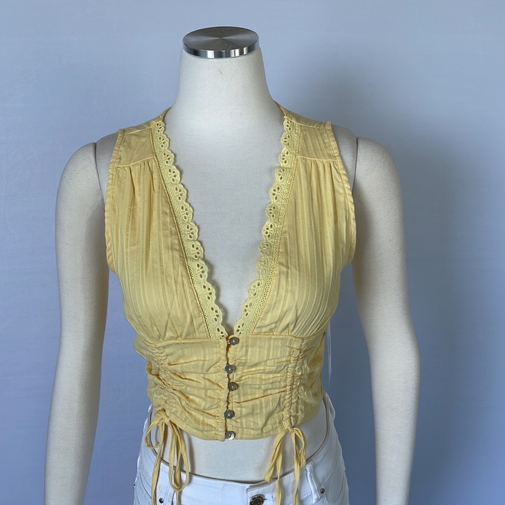 NWT HYFVE Shellsea Yellow Top Medium - Picture 3 of 10